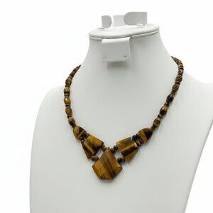 Jay King Sterling Silver Tiger's Eye Statement Necklace 18"